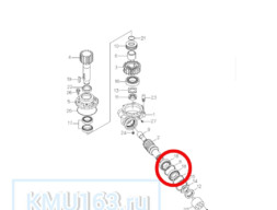 41750906 Подшипник роликовый червячного вала редуктора поворота колонны KANGLIM KS1256G2 (А1034986)